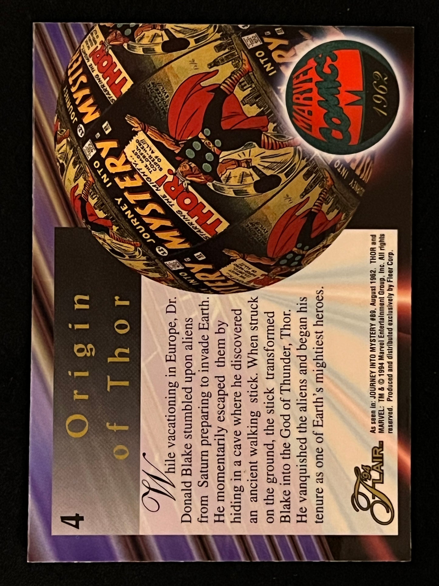 1994 Marvel Flair Origin of Thor 4