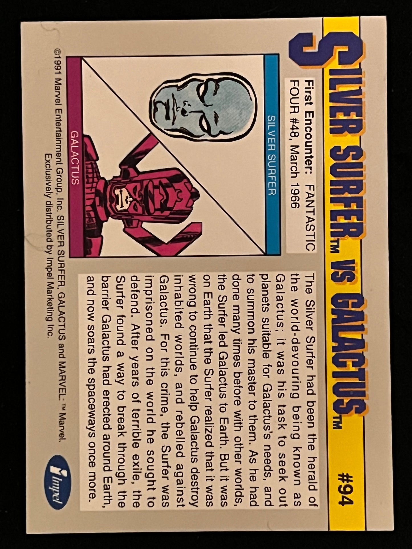 1991 Marvel Universe Silver Surfer v. Galactus 94
