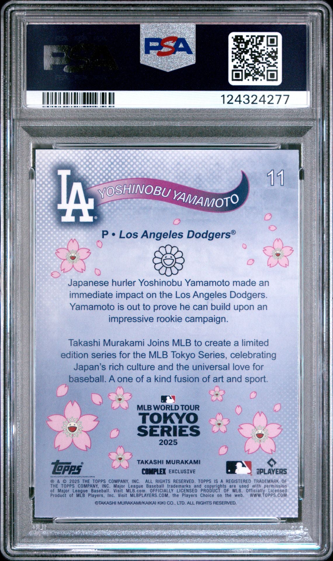 2025 Murakami Tokyo Series Yoshinobu Yamamoto 11 PSA 9