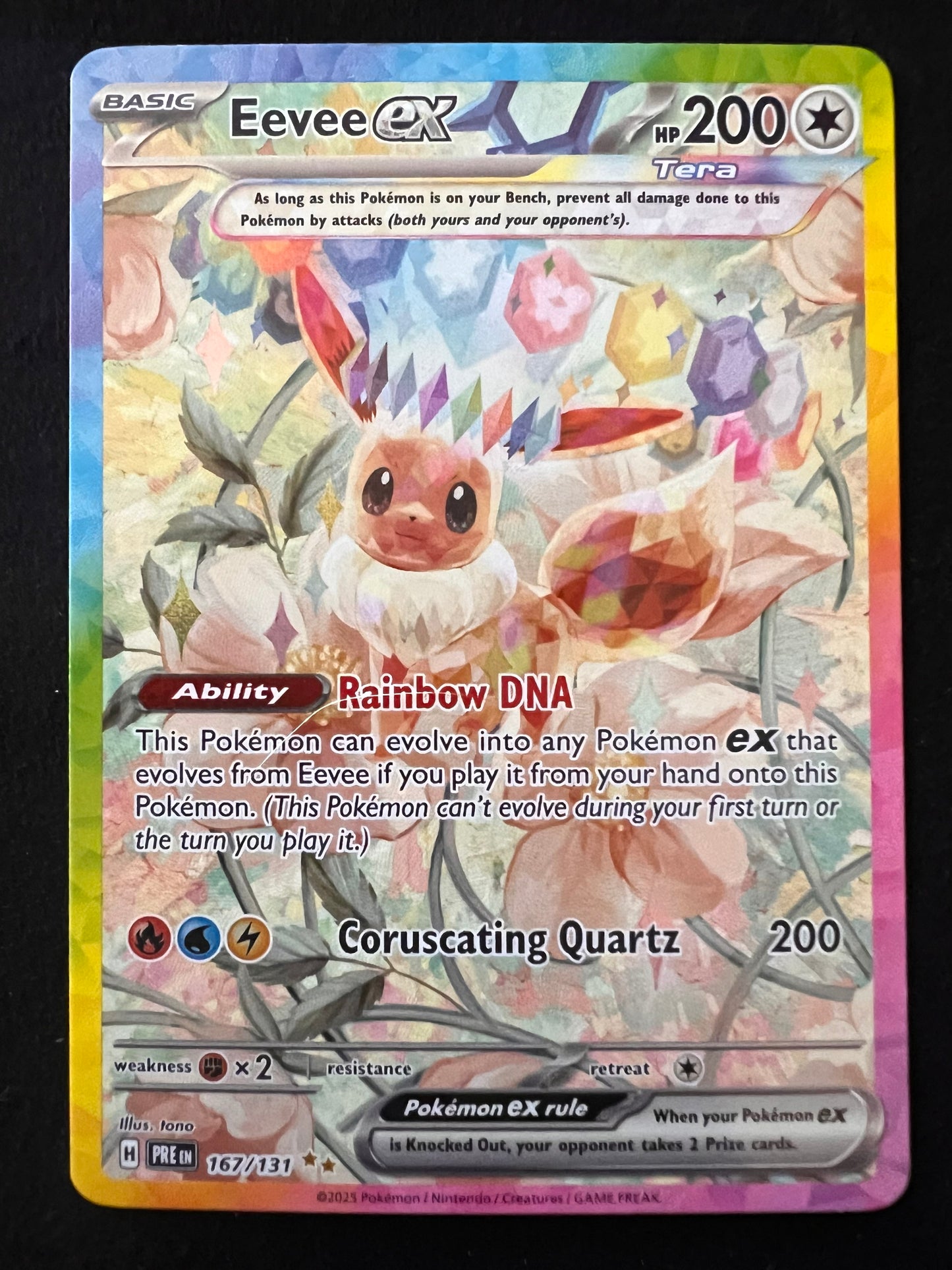 2025 Prismatic Evolutions Eevee EX 162