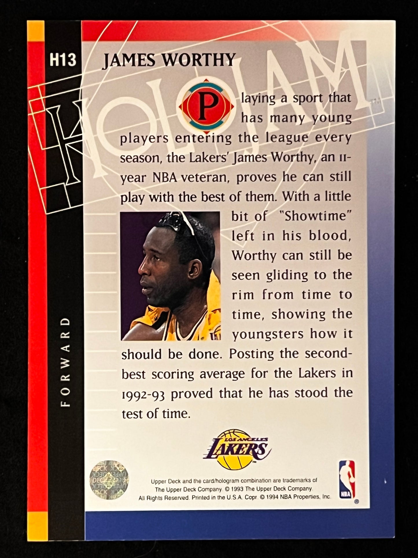 1993 NBA Holojam James Worthy H13