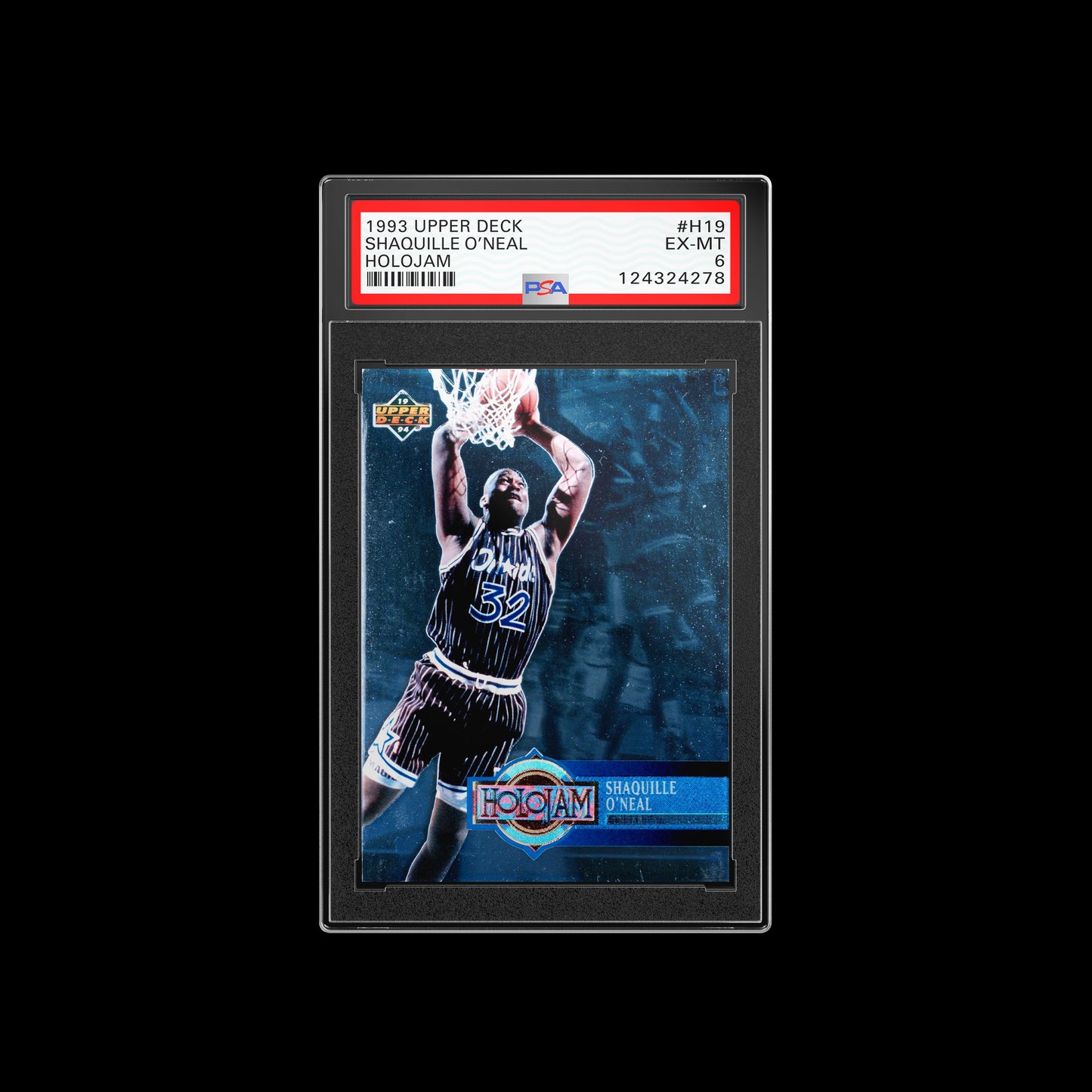 1993 NBA Holojam Shaquille O'neal H19 PSA 6