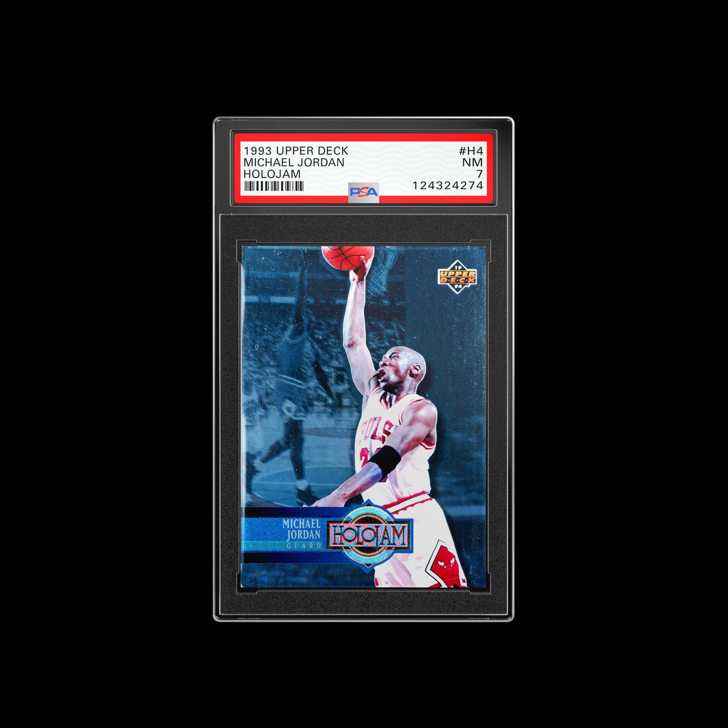 1993 NBA Holojam Michael Jordan H4 PSA 7