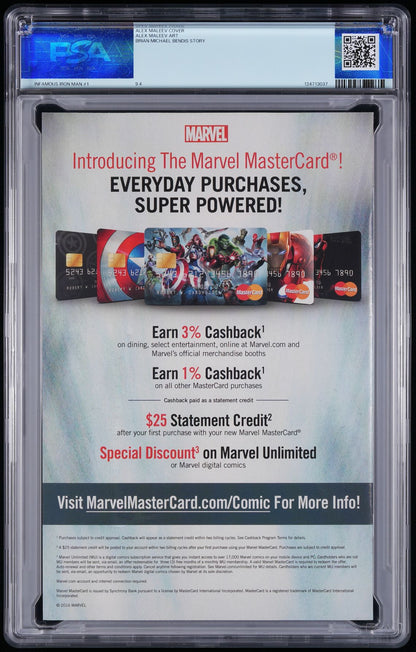 2016 Infamous Iron Man #1 PSA 9.4