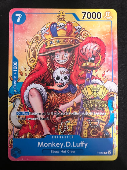 Monkey.D.Luffy P-043 2nd Anniversary Promo En
