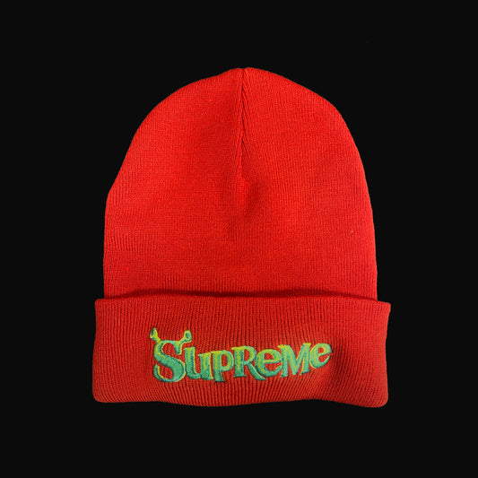 2021 Supreme Red Shrek Beanie