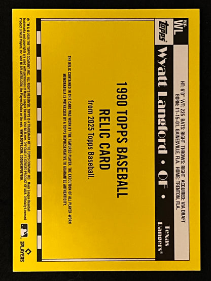 2025 Wyatt Langford Relic