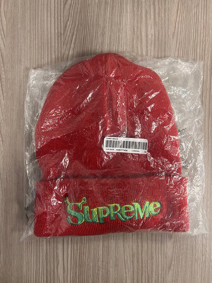 2021 Supreme Red Shrek Beanie