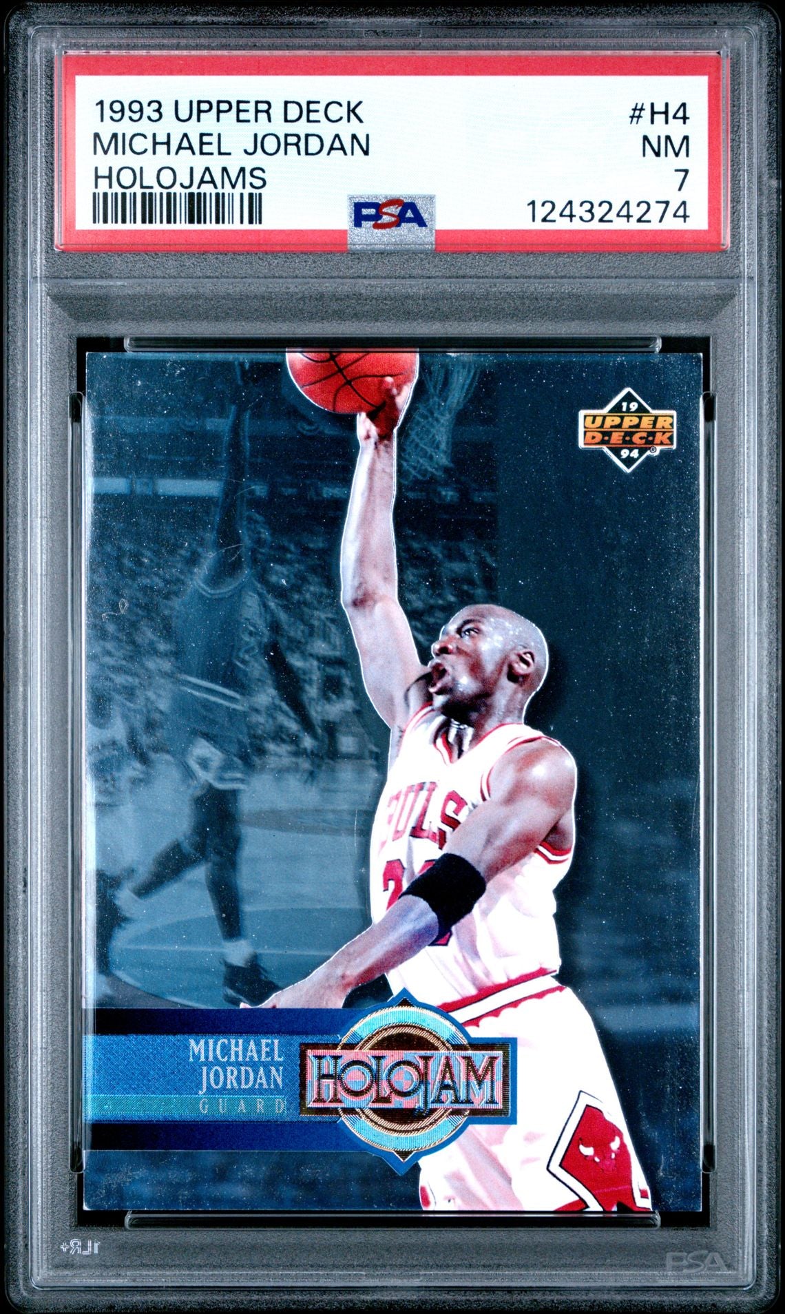 1993 NBA Holojam Michael Jordan H4 PSA 7