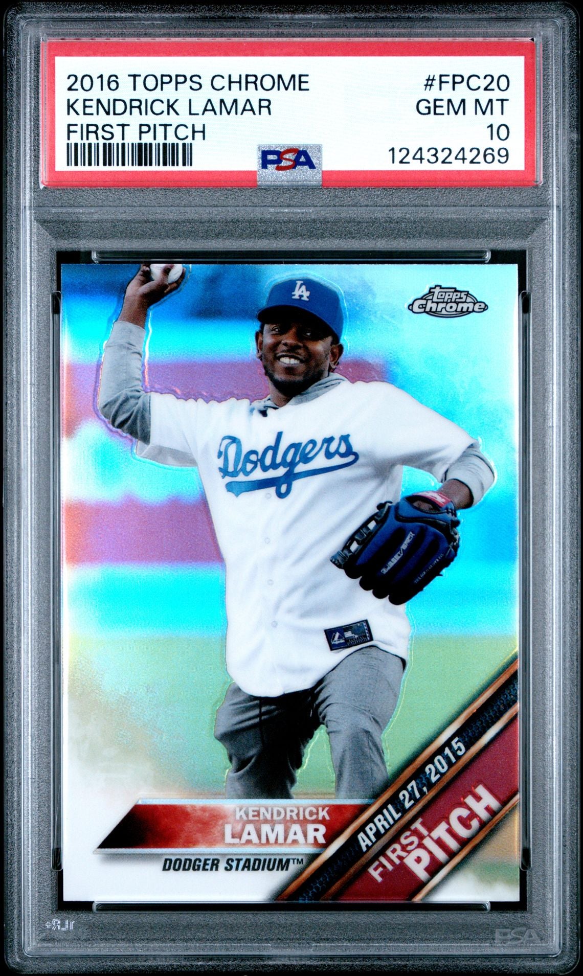 2016 Topps FP Kendrick Lamar FPC20 PSA 10