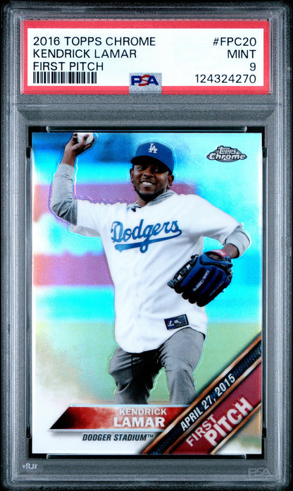 2016 Topps FP Kendrick Lamar FPC20 PSA 9