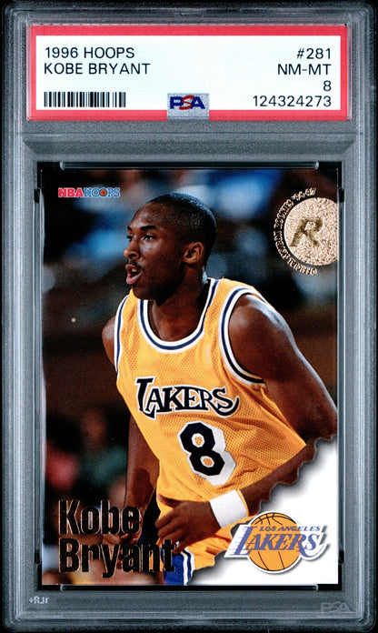 1996 Hoops Kobe Bryant RC 281 PSA 8
