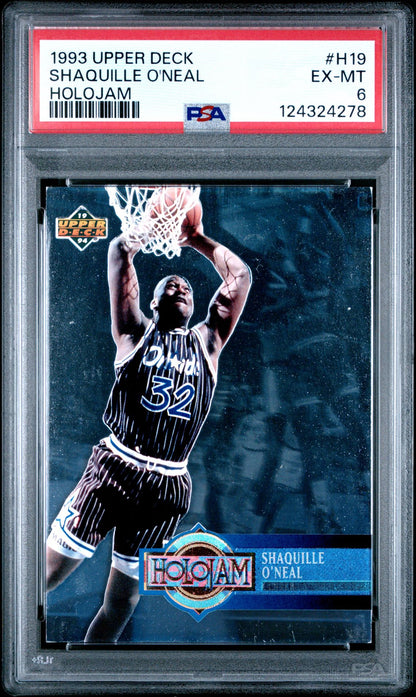 1993 NBA Holojam Shaquille O'neal H19 PSA 6